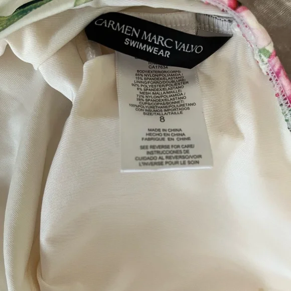 Carmen Marc Valvo Floral Swim One Piece - Picture 4 of 5
